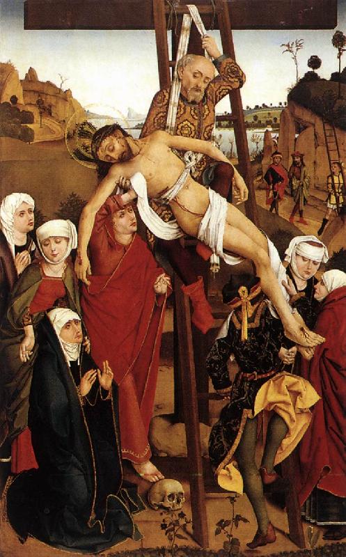 PLEYDENWURFF, Hans Crucifixion of the Hof Altarpiece sg Sweden oil painting art